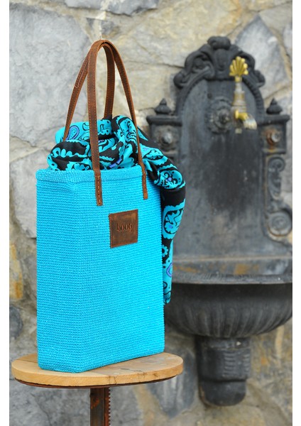 Turkuaz El Yapımı Omuz Çantası fiyatları