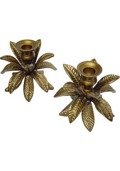 Döküm Eskitme Yaprak Mumluk Seti fiyatları