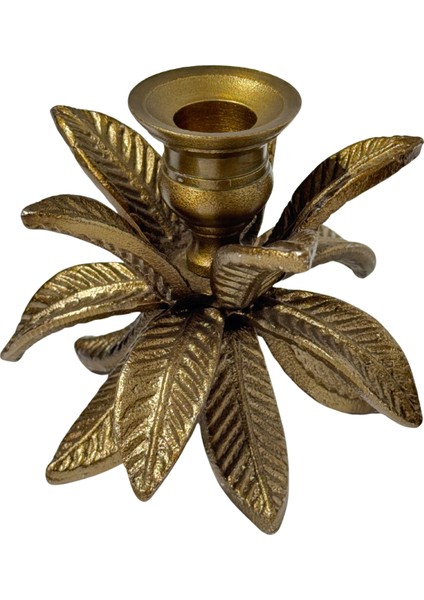 Döküm Eskitme Yaprak Mumluk Seti modelleri