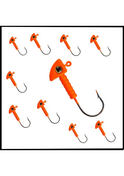 Uyguna-Yakala 6 Gr - Turuncu -Kurşunlu olta Iğnesi zoka -10 Adet ALA.241
