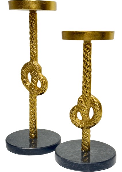 Döküm Gold Düğüm Mumluk Seti fiyatları