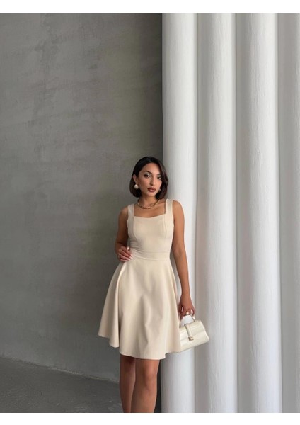 Kadın Kare Yaka Kısa Elbise S251188 fiyatları