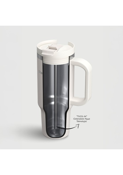 2 Moods Tuck-In Tumbler Sızdırmaz Çelik Termos 900 ml White Sand ST-242 indirimleri