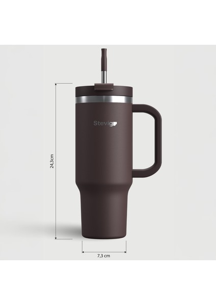 2 Moods Tuck-In Tumbler Sızdırmaz Çelik Termos 900 ml Chocolate Plum ST-238