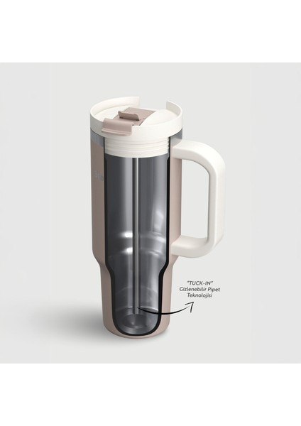 2 Moods Tuck-In Tumbler Sızdırmaz Çelik Termos 900 ml Pure Cashmere ST-243 indirimleri