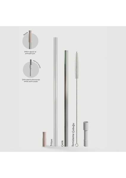 2 Moods Tuck-In Tumbler Sızdırmaz Çelik Termos 900 ml Pure Cashmere ST-243