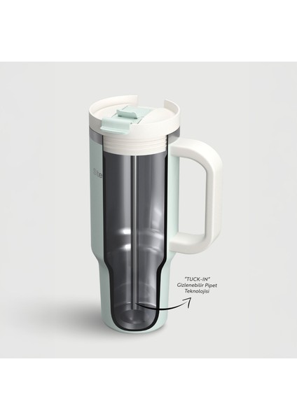 2 Moods Tuck-In Tumbler Sızdırmaz Çelik Termos 900 ml Sprout Green ST-240 indirimleri