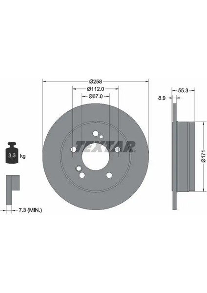 92032003 Arka Fren Diski A2014230912 A2014231112 A2014231212 (2 Adet Fiyatıdır)