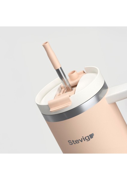 2 Moods Tuck-In Tumbler Sızdırmaz Çelik Termos 900 ml Bisque ST-239 fırsatları