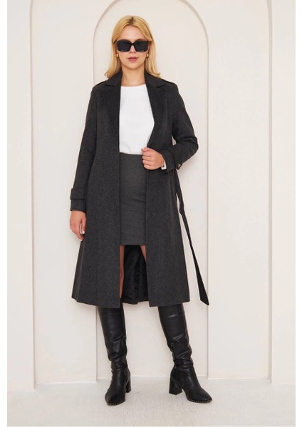 Uzun Düz Kaşe Kaban