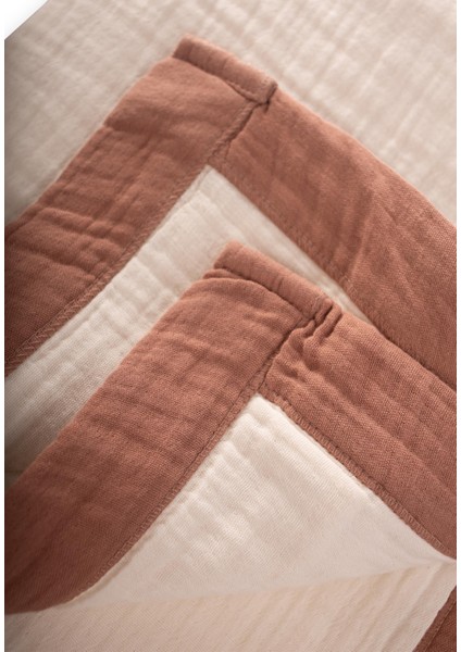 Kalın Biyeli Çift Kat Ham Battaniye 85X90 Cm Kahverengi