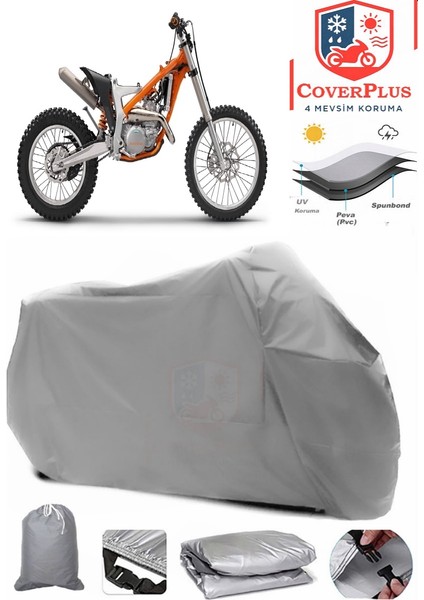 Ktm 250 Freeride R Gri Motorsiket Brandası Motor Örtüsü Çadır Su Geçirmez Motosiklet Kılıfı Motor Brandası