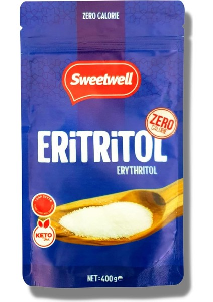 Sweetwell Eritritol Doğal Toz Tatlandırıcı 400 gr Sıfır Kalori Keto Diyet Erythritol