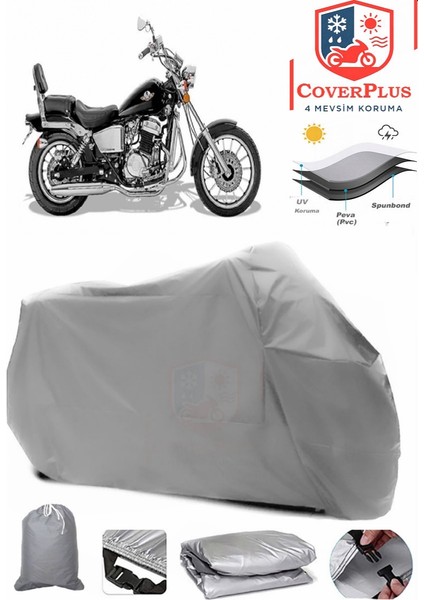 Regal Raptor Dd 150E-2F Gri Motorsiket Brandası Motor Örtüsü Çadır Su Geçirmez Motosiklet Kılıfı Motor Brandası