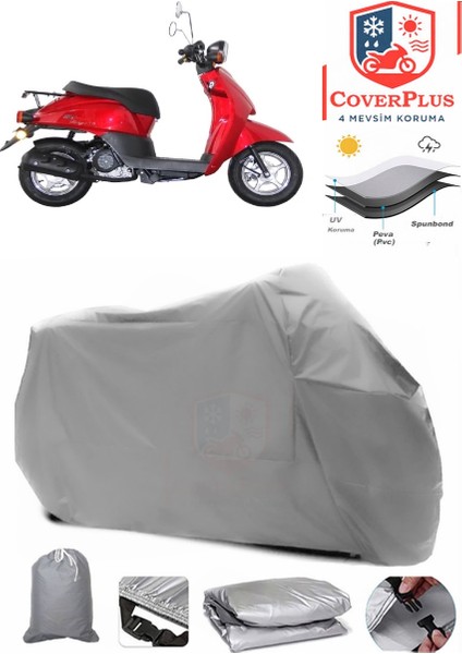 Stmax Rota 100 Gri Motorsiket Brandası Motor Örtüsü Çadır Su Geçirmez Motosiklet Kılıfı Motor Brandası