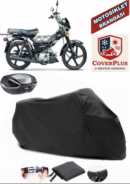 Falcon Flash 100 Siyah Arka Çanta Uyumlu Motorsiket Brandası Motor Örtüsü Çadır Su Geçirmez Motosiklet Kılıfı Motor Brandası