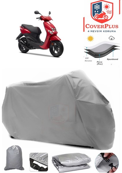 Yamaha Neos Gri Motorsiket Brandası Motor Örtüsü Çadır Su Geçirmez Motosiklet Kılıfı Motor Brandası