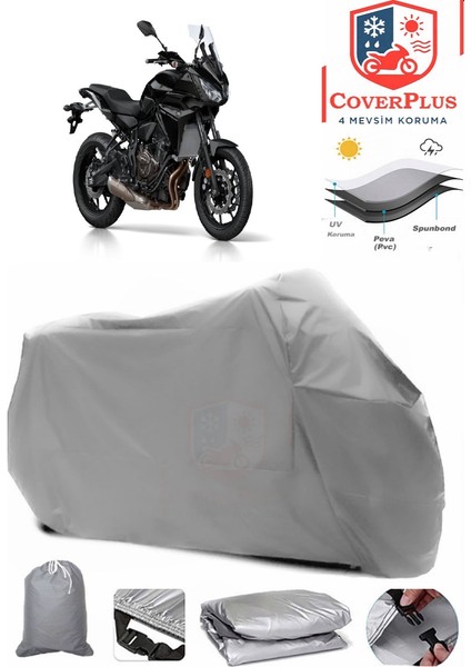 Yamaha Tracer 700 Gri Motorsiket Brandası Motor Örtüsü Çadır Su Geçirmez Motosiklet Kılıfı Motor Brandası