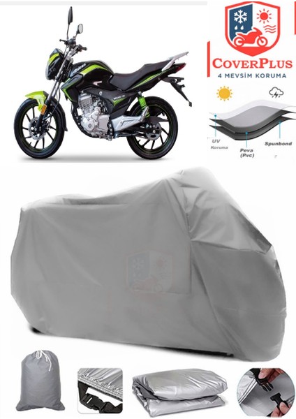 Falcon Mexico 150 Gri Motorsiket Brandası Motor Örtüsü Çadır Su Geçirmez Motosiklet Kılıfı Motor Brandası