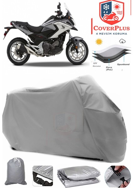 Honda Nc 700 x Gri Motorsiket Brandası Motor Örtüsü Çadır Su Geçirmez Motosiklet Kılıfı Motor Brandası