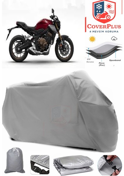 Honda Cb 650 R Gri Motorsiket Brandası Motor Örtüsü Çadır Su Geçirmez Motosiklet Kılıfı Motor Brandası