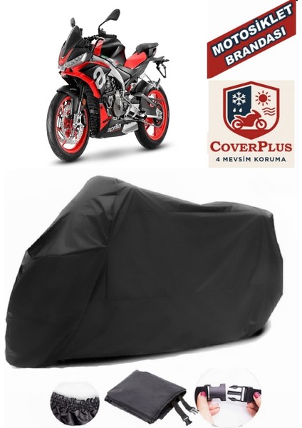 Aprilia Tuono 660 Siyah Motorsiket Brandası Motor Örtüsü Çadır Su Geçirmez Motosiklet Kılıfı Motor Brandası