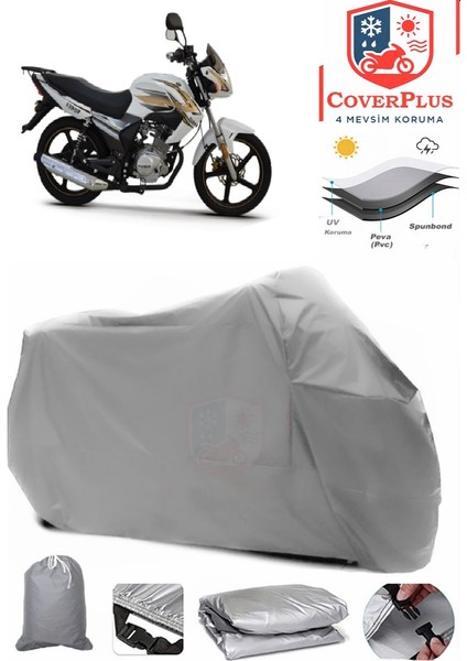 Kuba Kr 139 Gri Motorsiket Brandası Motor Örtüsü Çadır Su Geçirmez Motosiklet Kılıfı Motor Brandası