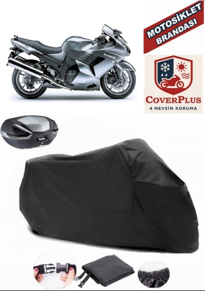 Kawasaki Zzr 1400 Abs Siyah Arka Çanta Uyumlu Motorsiket Brandası Motor Örtüsü Çadır Su Geçirmez Motosiklet Kılıfı Motor Brandası