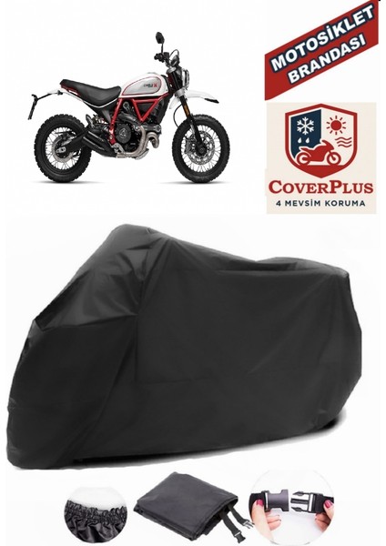 Ducati Scrambler Desert Sled Siyah Motorsiket Brandası Motor Örtüsü Çadır Su Geçirmez Motosiklet Kılıfı Motor Brandası