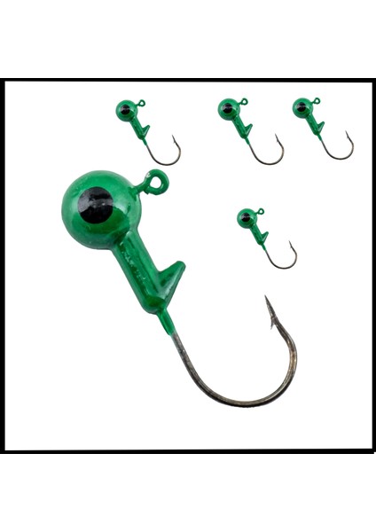 Uyguna-Yakala 8 Gr - Yeşil -Kurşunlu olta Iğnesi zoka -5 Adet ALA.287