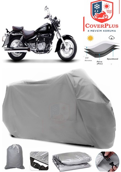 Hyosung Gv 650 Gri Motorsiket Brandası Motor Örtüsü Çadır Su Geçirmez Motosiklet Kılıfı Motor Brandası