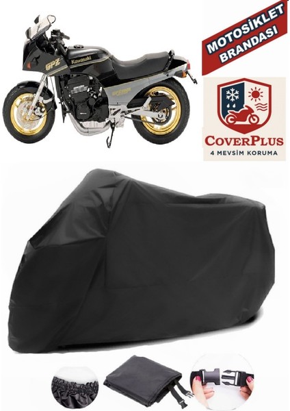 Kawasaki Gpz 900 R Siyah Motorsiket Brandası Motor Örtüsü Çadır Su Geçirmez Motosiklet Kılıfı Motor Brandası