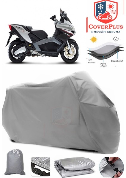 Aprilia Srv 850 ?.e. Abs Gri Motorsiket Brandası Motor Örtüsü Çadır Su Geçirmez Motosiklet Kılıfı Motor Brandası