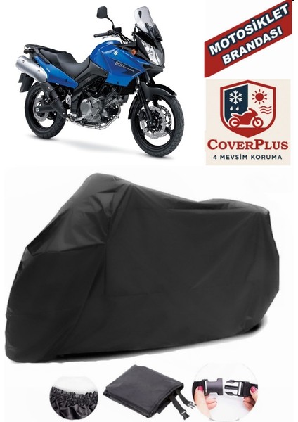 Suzuki V-Strom DL650 Siyah Motorsiket Brandası Motor Örtüsü Çadır Su Geçirmez Motosiklet Kılıfı Motor Brandası