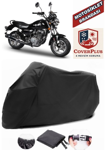 Motoran Crazy 125 Siyah Motorsiket Brandası Motor Örtüsü Çadır Su Geçirmez Motosiklet Kılıfı Motor Brandası