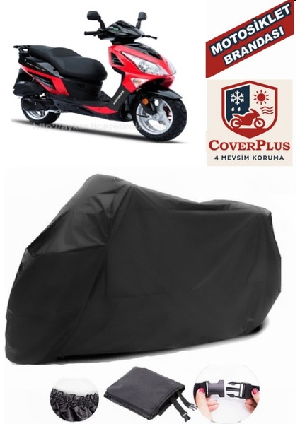 Motoran Maxima 150 Siyah Motorsiket Brandası Motor Örtüsü Çadır Su Geçirmez Motosiklet Kılıfı Motor Brandası