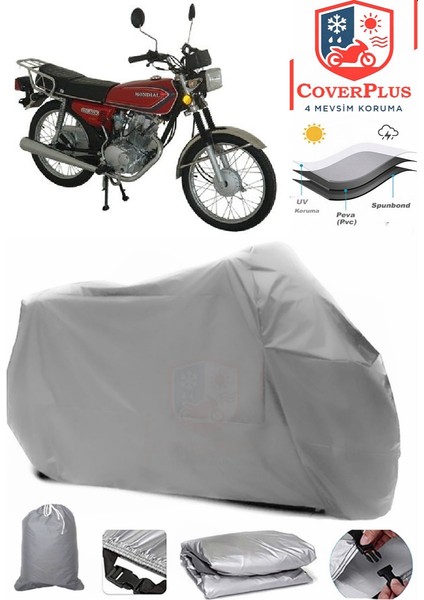 Mondial 125 Agk Gri Motorsiket Brandası Motor Örtüsü Çadır Su Geçirmez Motosiklet Kılıfı Motor Brandası