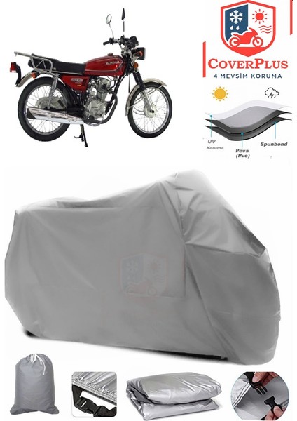 Mondial 125 Mg Classic Gri Motorsiket Brandası Motor Örtüsü Çadır Su Geçirmez Motosiklet Kılıfı Motor Brandası