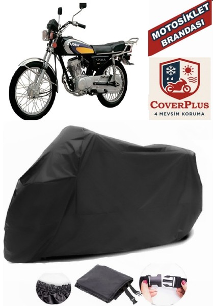 Lifan LF125-5 Siyah Motorsiket Brandası Motor Örtüsü Çadır Su Geçirmez Motosiklet Kılıfı Motor Brandası