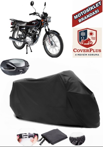 Arora Ar 100-8 Siyah Arka Çanta Uyumlu Motorsiket Brandası Motor Örtüsü Çadır Su Geçirmez Motosiklet Kılıfı Motor Brandası