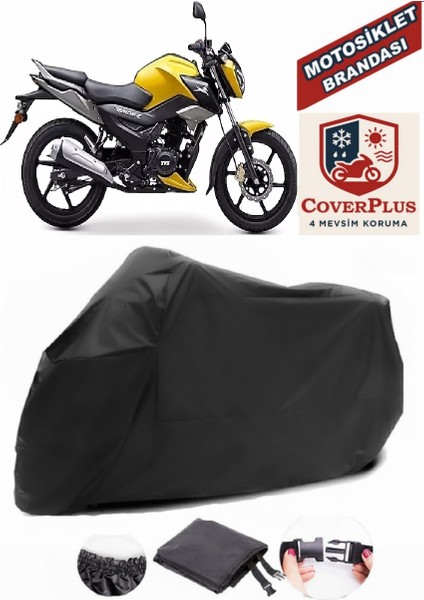 Tvs Raider 125 Siyah Motorsiket Brandası Motor Örtüsü Çadır Su Geçirmez Motosiklet Kılıfı Motor Brandası