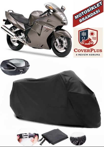 Honda Cbr 1100 Xx Siyah Arka Çanta Uyumlu Motorsiket Brandası Motor Örtüsü Çadır Su Geçirmez Motosiklet Kılıfı Motor Brandası