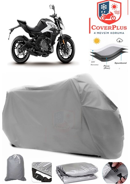 Cf Moto 400NK Gri Motorsiket Brandası Motor Örtüsü Çadır Su Geçirmez Motosiklet Kılıfı Motor Brandası