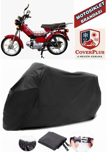 Bisan Star Siyah Motorsiket Brandası Motor Örtüsü Çadır Su Geçirmez Motosiklet Kılıfı Motor Brandası