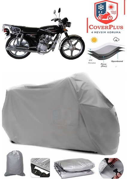 Lifan Dragon 125 Gri Motorsiket Brandası Motor Örtüsü Çadır Su Geçirmez Motosiklet Kılıfı Motor Brandası