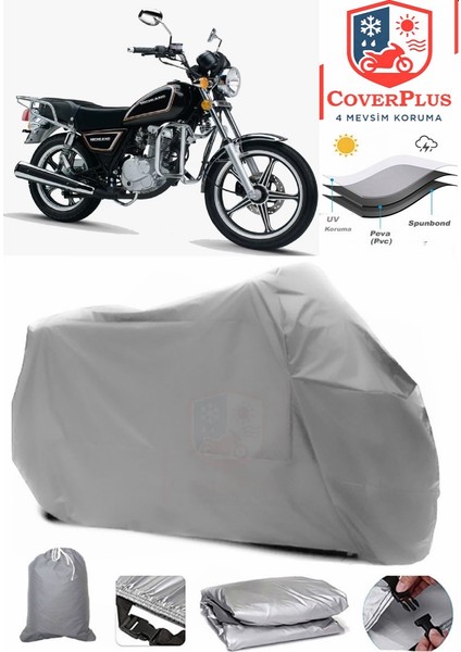 Ramzey Qm 200 Gy Gri Motorsiket Brandası Motor Örtüsü Çadır Su Geçirmez Motosiklet Kılıfı Motor Brandası