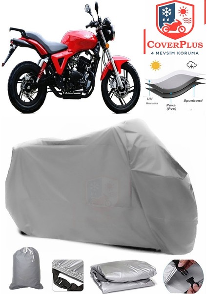 Regal Raptor Nac 250 Gri Motorsiket Brandası Motor Örtüsü Çadır Su Geçirmez Motosiklet Kılıfı Motor Brandası