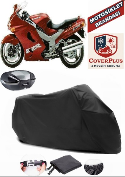 Kawasaki Zzr 1100 Siyah Arka Çanta Uyumlu Motorsiket Brandası Motor Örtüsü Çadır Su Geçirmez Motosiklet Kılıfı Motor Brandası