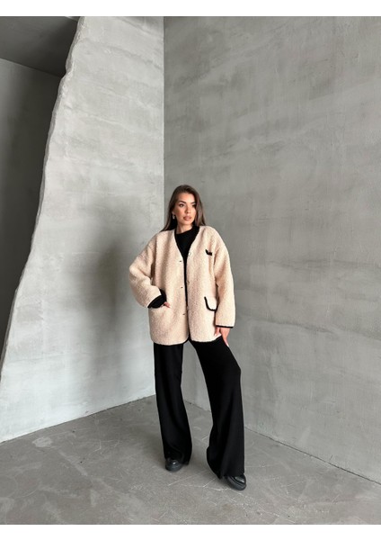 Taş Oakland Şerit Detaylı Bürümcük Ceket