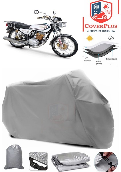 Kuba Çita 100R Max Gri Motorsiket Brandası Motor Örtüsü Çadır Su Geçirmez Motosiklet Kılıfı Motor Brandası